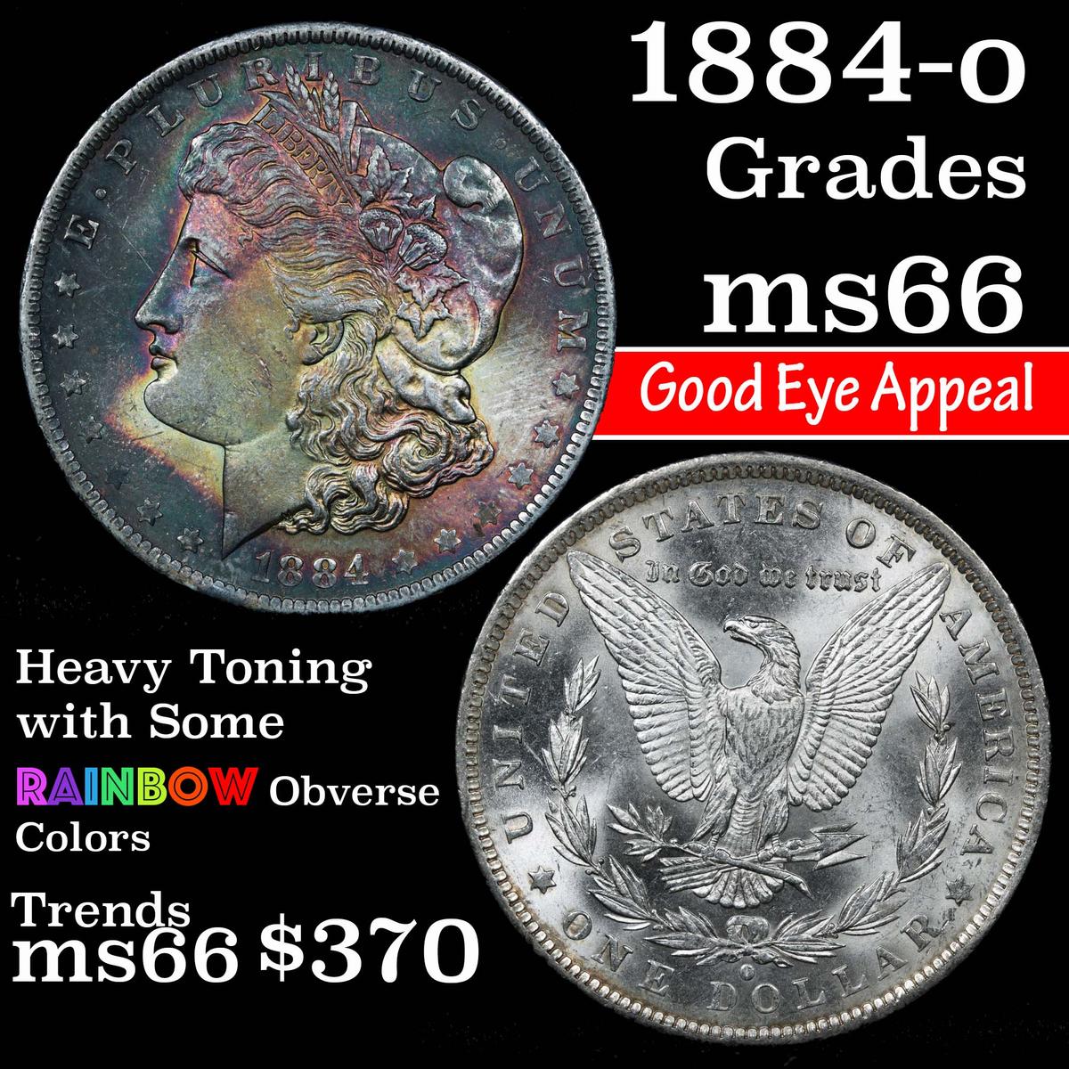 1884-o Morgan Dollar $1 Grades GEM+ Unc