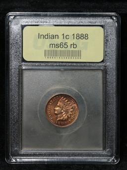 ***Auction Highlight*** 1888 Indian Cent 1c Graded GEM Unc RB By USCG (fc)