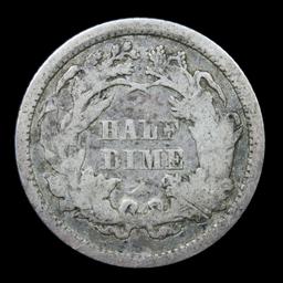 1862-p Seated Liberty Half Dime 1/2 10c Grades vf, very fine