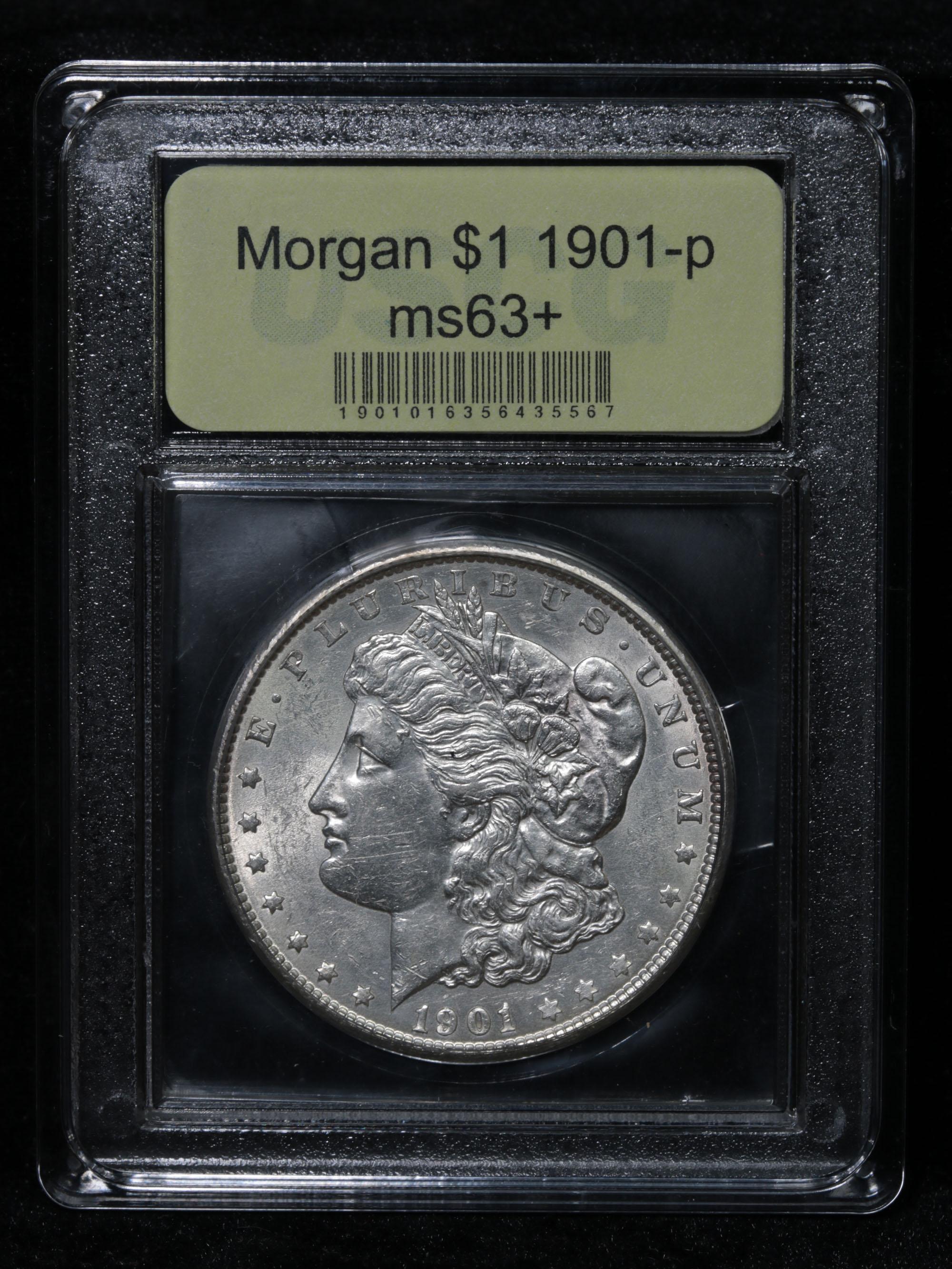 ***Auction Highlight*** 1901-p Morgan Dollar $1 Graded Select+ Unc By USCG (fc)