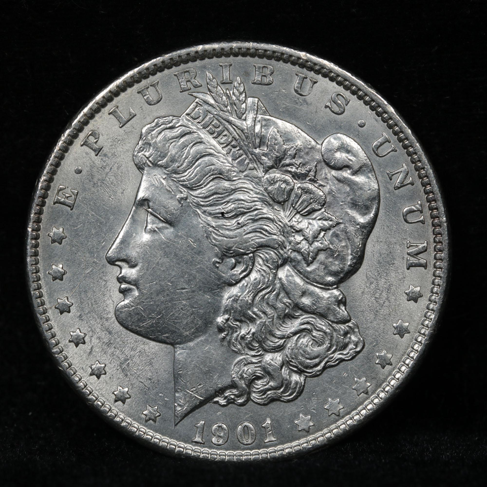 ***Auction Highlight*** 1901-p Morgan Dollar $1 Graded Select+ Unc By USCG (fc)