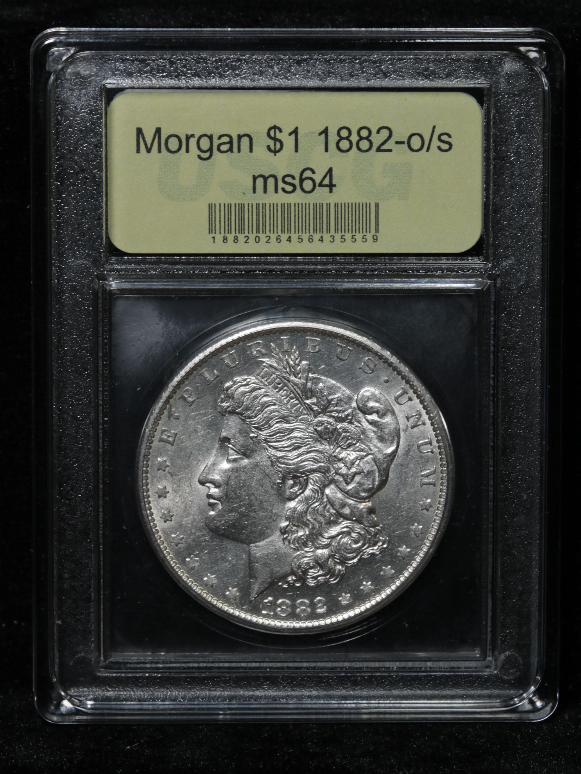 ***Auction Highlight*** 1882-o/s Morgan Dollar $1 Graded Choice Unc By USCG (fc)