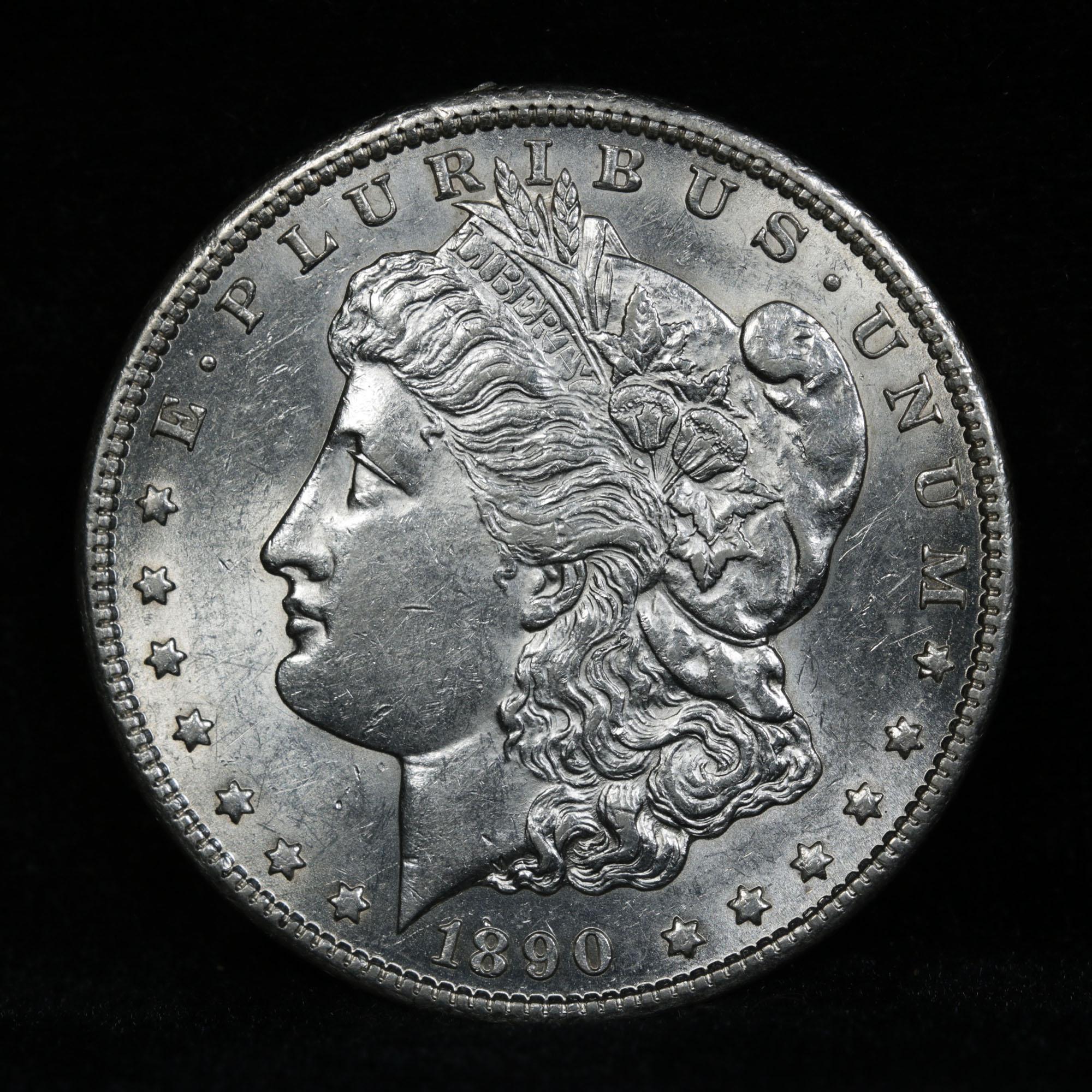 ***Auction Highlight*** 1890-cc Morgan Dollar $1 Grades Select+ Unc (fc)