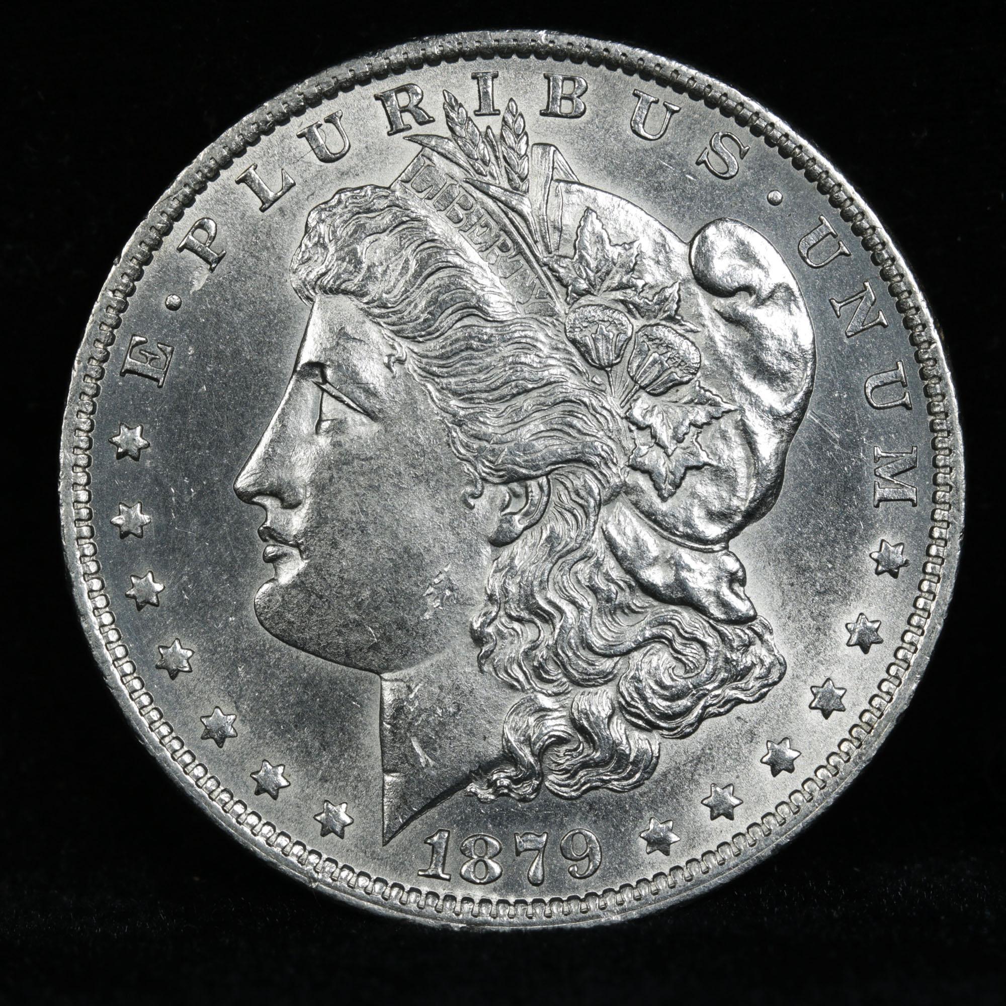 ***Auction Highlight*** 1879-o Morgan Dollar $1 Grades Choice Unc+ PL (fc)