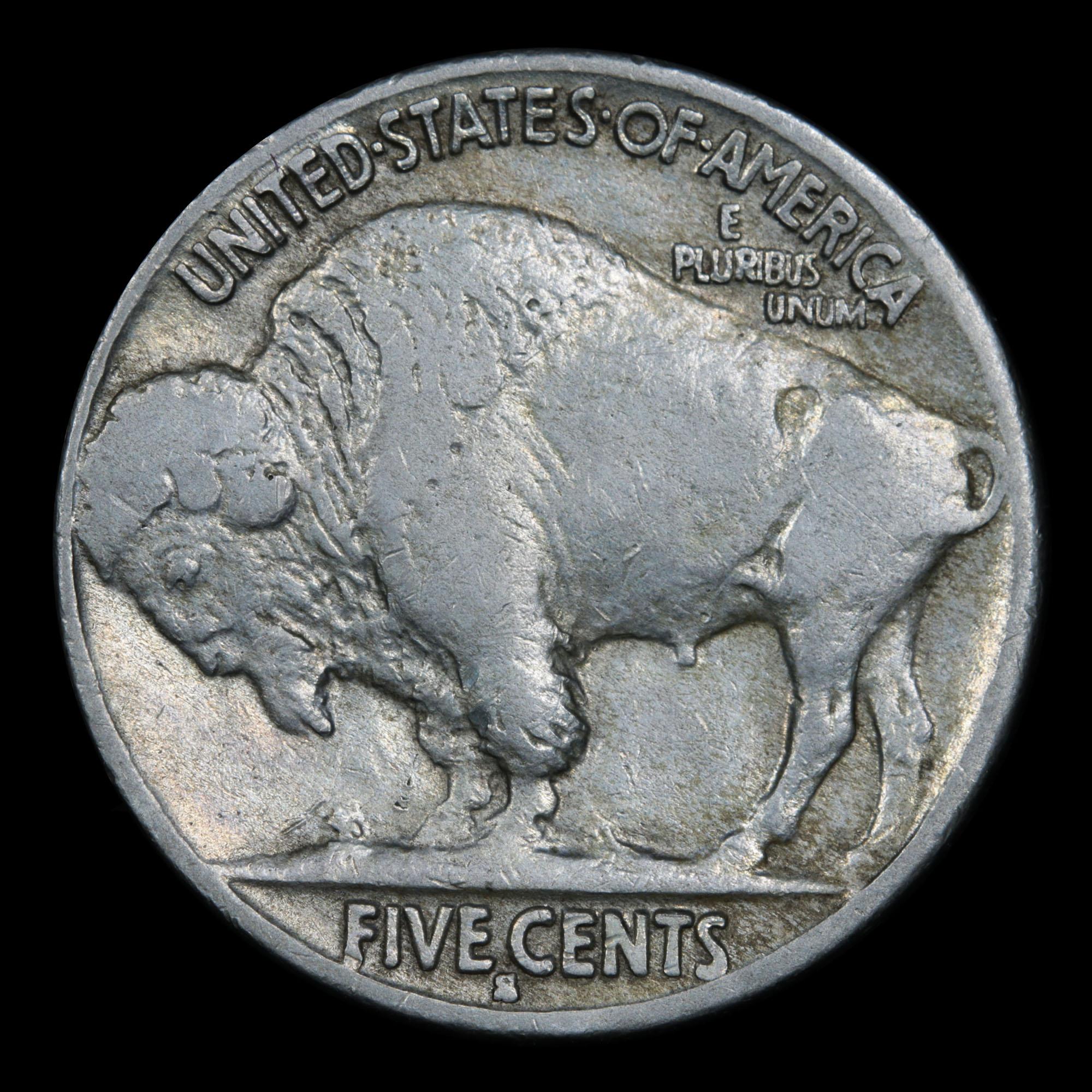 1914-s Buffalo Nickel 5c Grades vf++