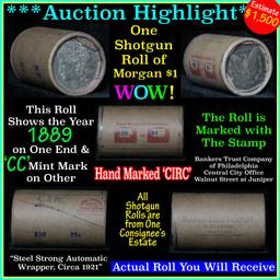 ***Auction Highlight*** Morgan dollar roll ends 1889 & 'cc', Better than average circ (fc)