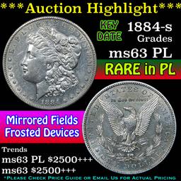 ***Auction Highlight*** 1884-s Morgan Dollar $1 Grades Select Unc PL (fc)