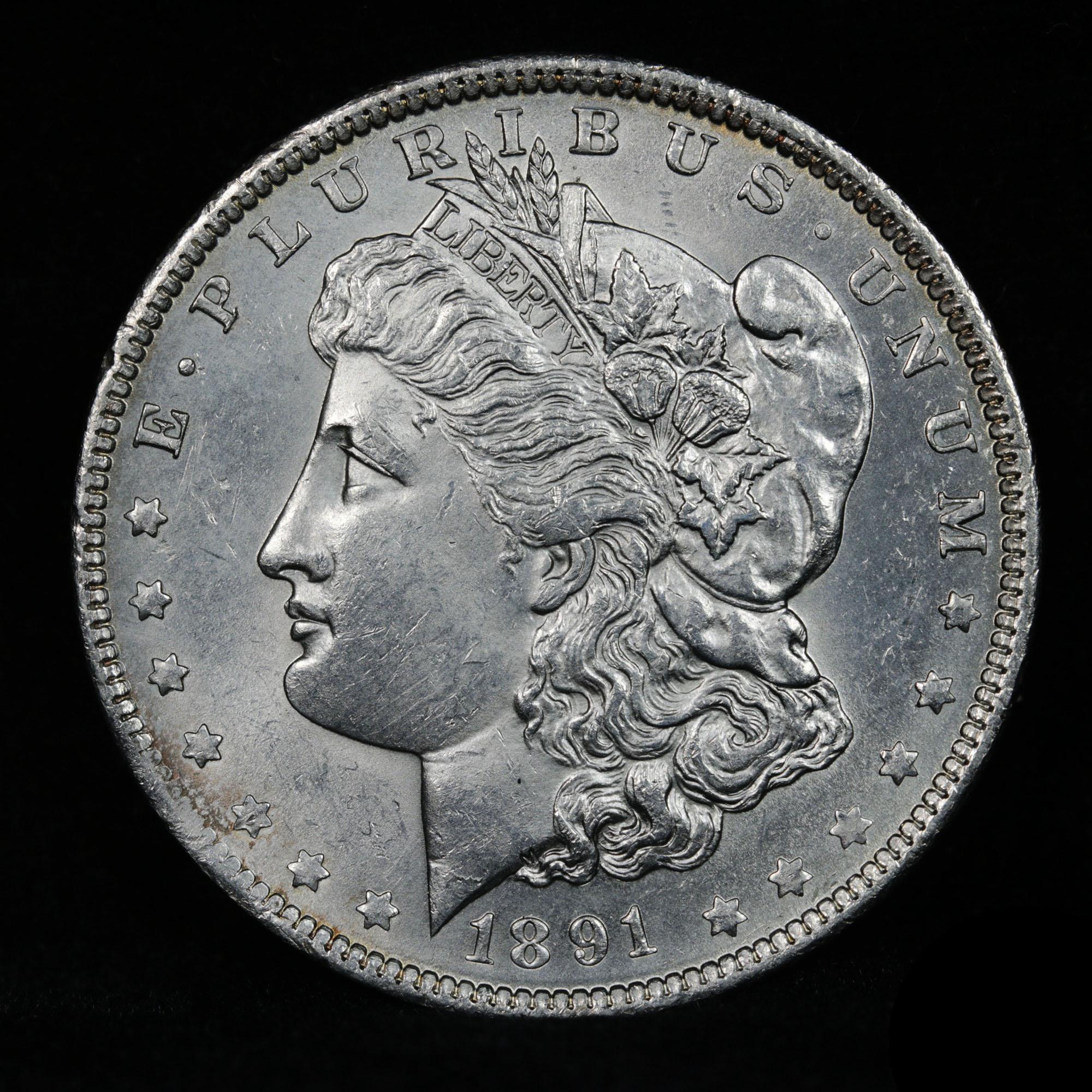 ***Auction Highlight*** 1891-o Morgan Dollar $1 Grades Choice+ Unc (fc)