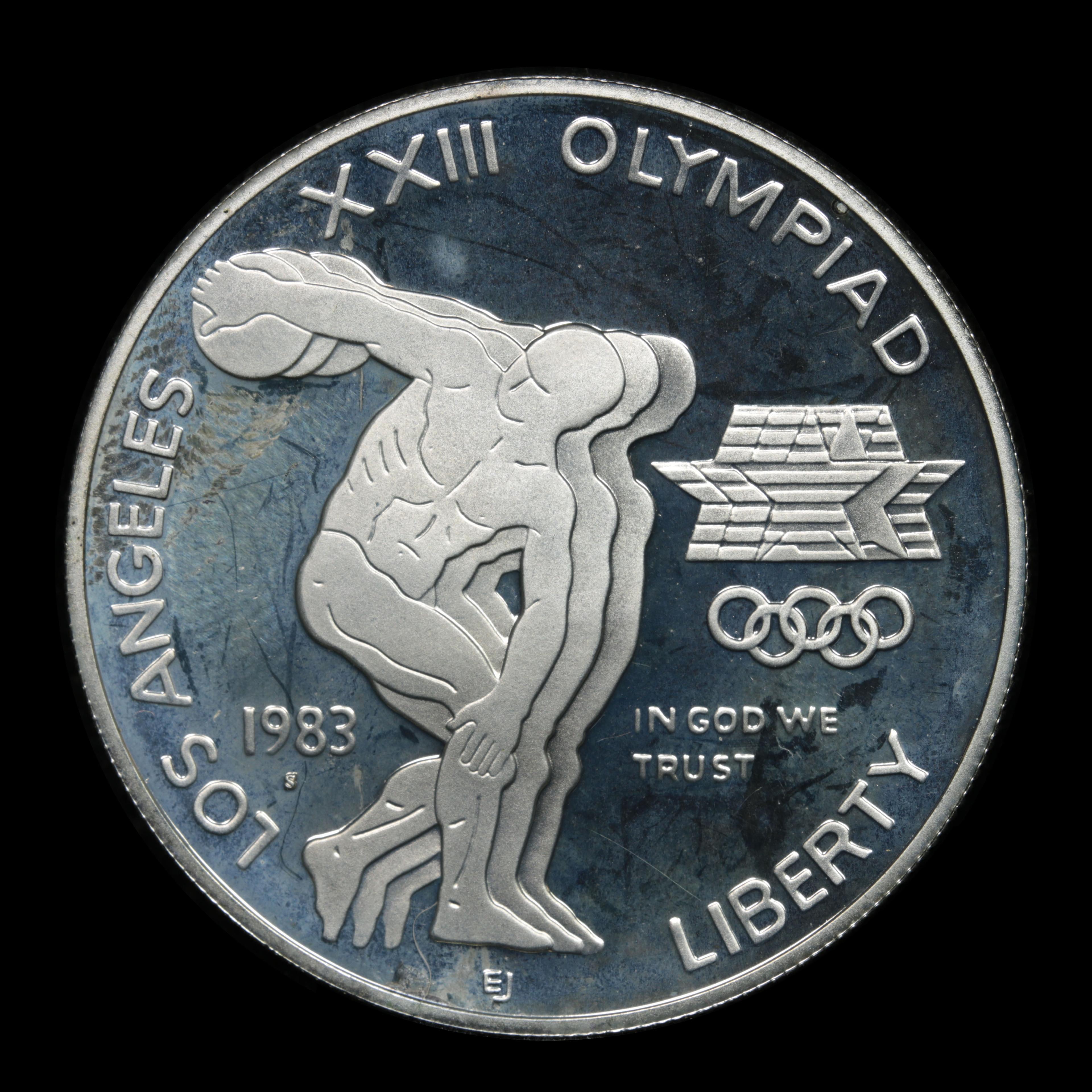 1983-s Olympics Modern Commem Dollar $1 Grades GEM++ Proof Deep Cameo