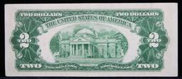 1953 $2 Red Seal United States Note Grades Choice AU