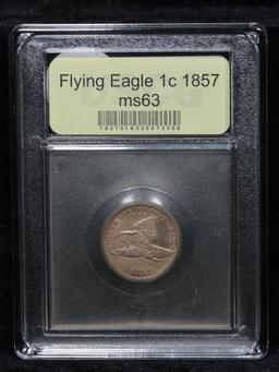 ***Auction Highlight*** 1857 Flying Eagle Cent 1c Graded Select Unc By USCG (fc)