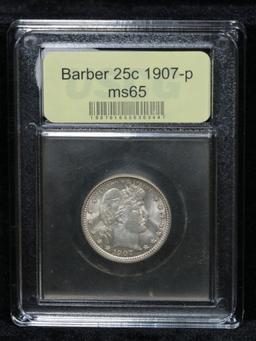 ***Auction Highlight*** 1907-p Barber Quarter 25c Graded GEM Unc by USCG (fc)