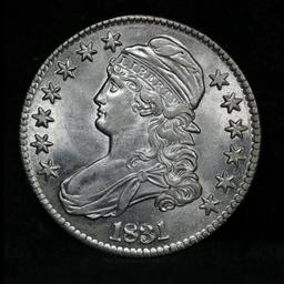 ***Auction Highlight*** 1831 Capped Bust Half Dollar 50c Graded Choice+ Unc by USCG (fc)