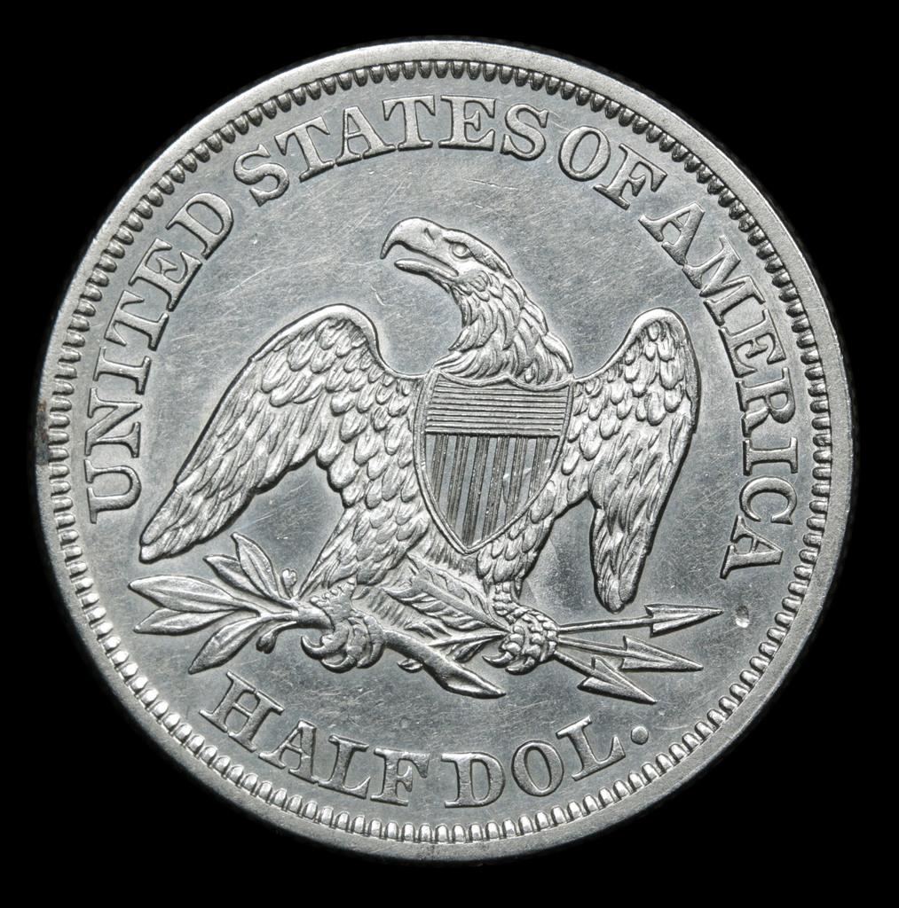 ***Auction Highlight*** 1859-p Seated Half Dollar 50c Graded Select+ Unc by USCG (fc)