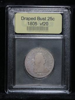 ***Auction Highlight*** 1805 Draped Bust Quarter 25c Grades vf, very fine by USCG (fc)