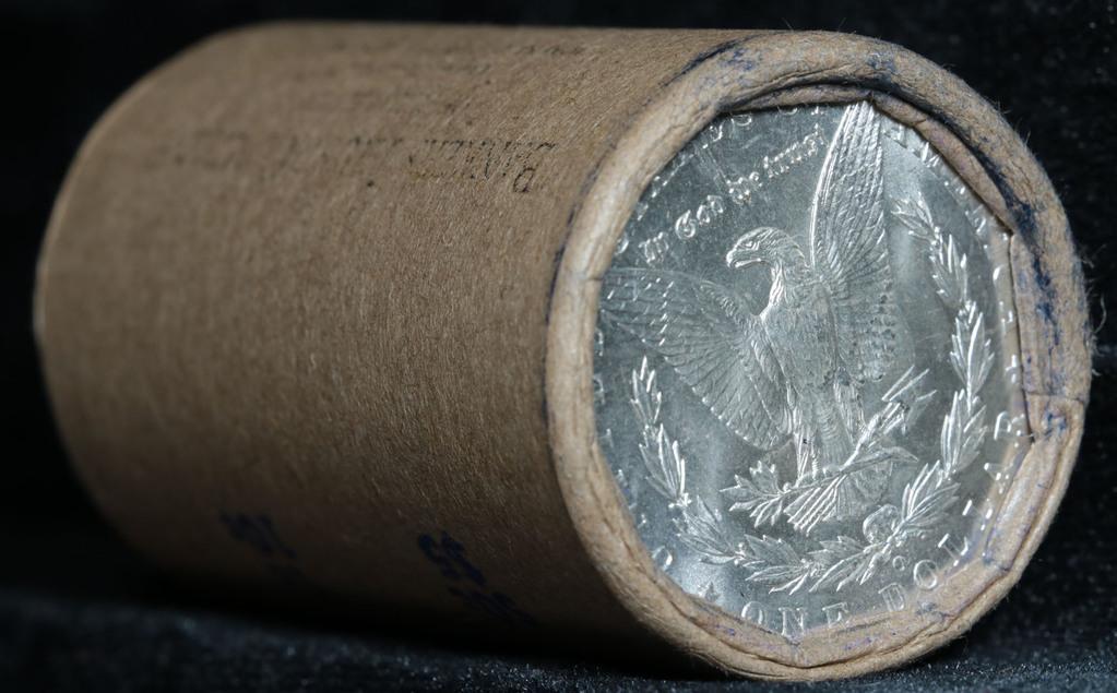 Auction Highlight Incredible Find, Uncirculated Morgan $1 Shotgun Roll w/1895 & ''o'' mint end. (fc)