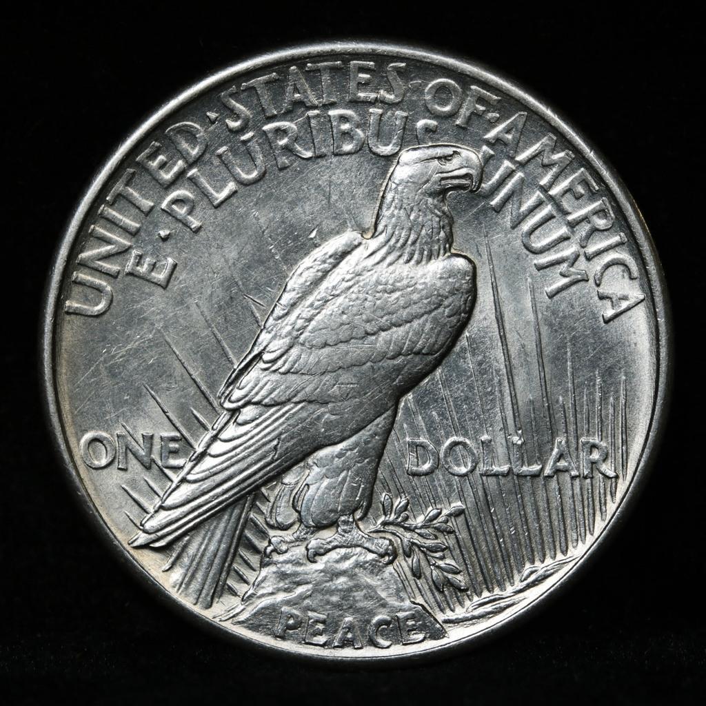 ***Auction Highlight*** 1921-p Peace Dollar $1 Graded Select+ Unc by USCG (fc)