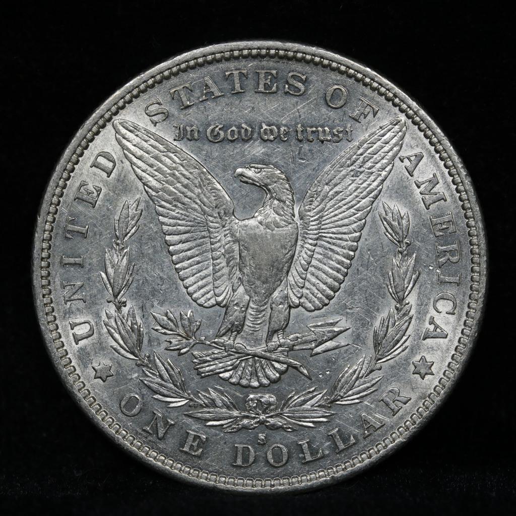 1884-s Morgan Dollar $1 Grades Choice AU/BU Slider+