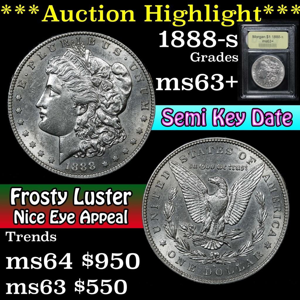 ***Auction Highlight*** 1888-s Morgan Dollar $1 Graded Select+ Unc By USCG (fc)