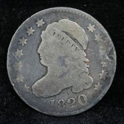 1820 Capped Bust Dime 10c Grades vg, very good