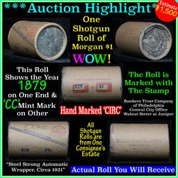 ***Auction Highlight*** Morgan dollar roll ends 1879 & 'cc', Better than average circ (fc)