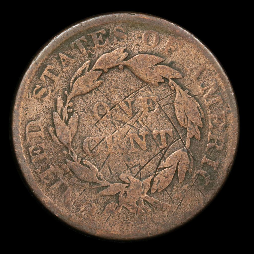 1837 Coronet Head Large Cent 1c Grades vg, very good