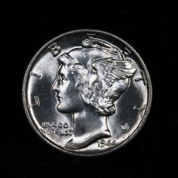 1944-p Mercury Dime 10c Grades Choice Unc FSB