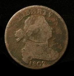 1802 Draped Bust Large Cent 1c Grades vg, very good