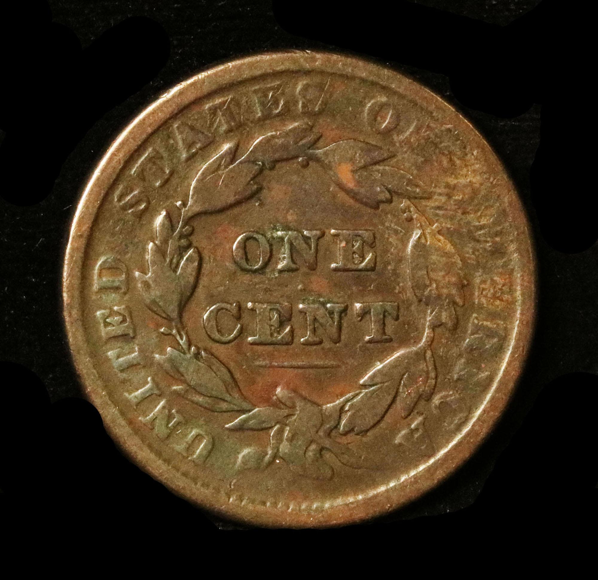 1839 Braided Hair Large Cent 1c Grades vf+