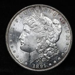 ***Auction Highlight*** 1891-s Morgan Dollar $1 Grades Choice+ Unc (fc)