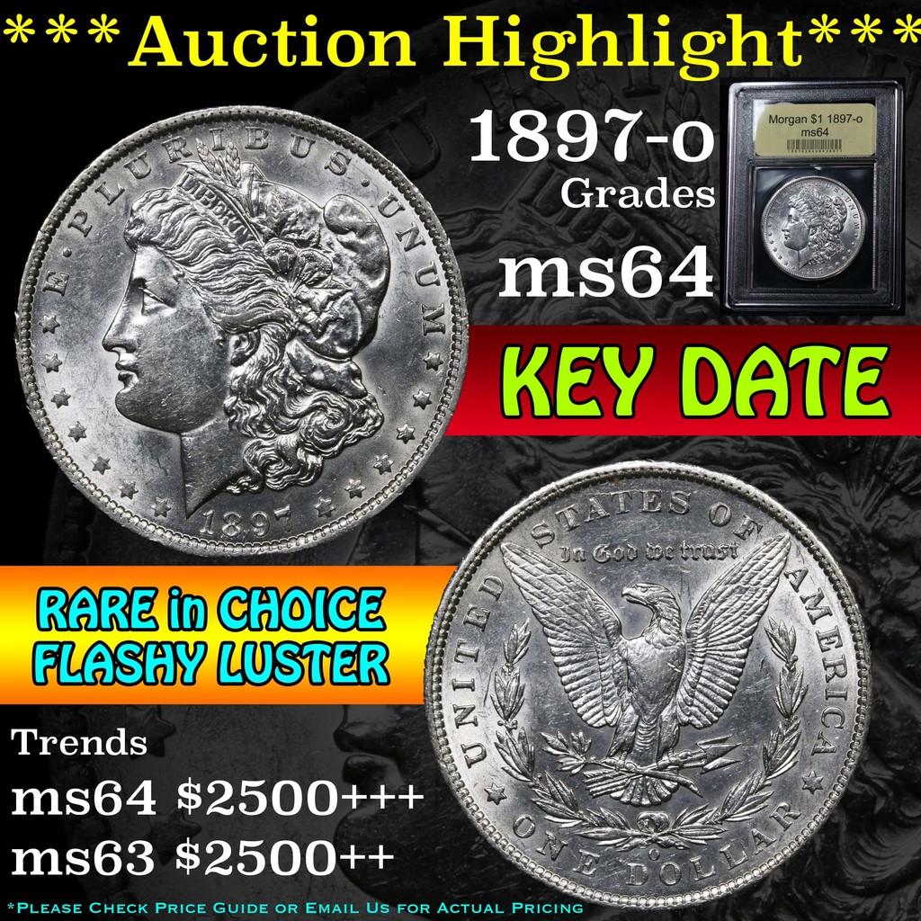 ***Auction Highlight*** 1897-o Morgan Dollar $1 Graded Choice Unc by USCG (fc)