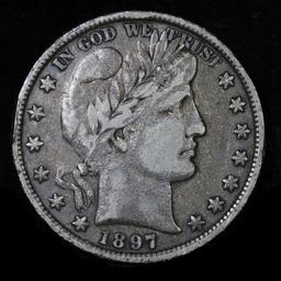 1897-p Barber Half Dollars 50c Grades xf (fc)