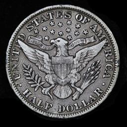 1897-p Barber Half Dollars 50c Grades xf (fc)