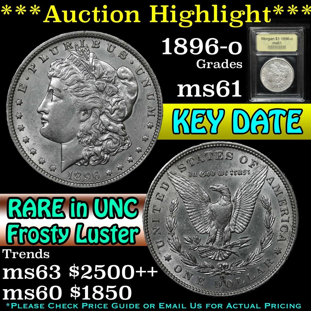 ***Auction Highlight*** 1896-o Morgan Dollar $1 Graded BU+ by USCG (fc)