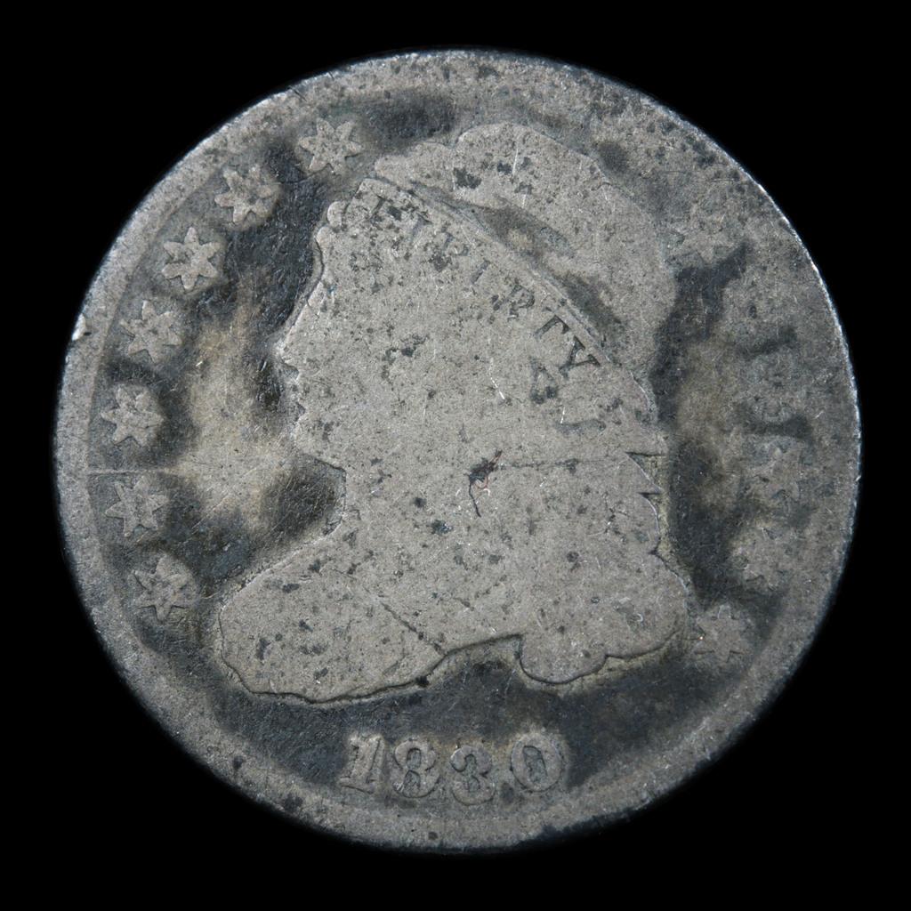 1830 Capped Bust Dime 10c Grades g+