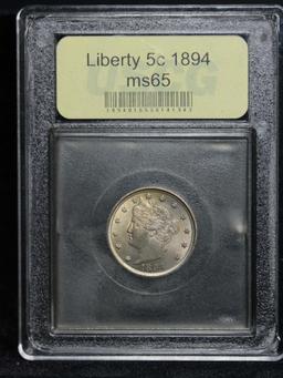 ***Auction Highlight*** 1894 Liberty Nickel 5c Graded GEM Unc by USCG (fc)