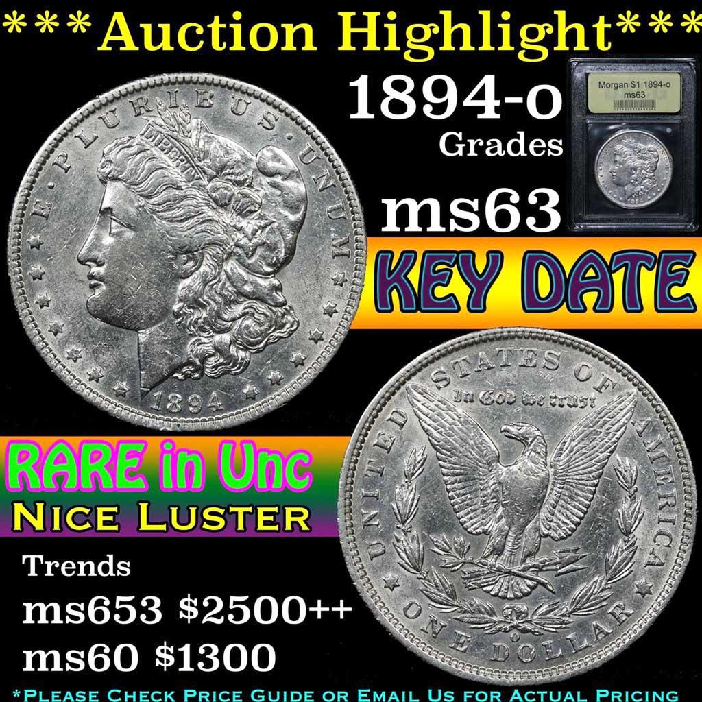 ***Auction Highlight*** 1894-o Morgan Dollar $1 Graded Select Unc By USCG (fc)