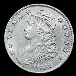 ***Auction Highlight*** 1832 Capped Bust Half Dollar 50c Grades Select Unc (fc)