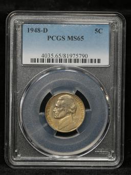 PCGS 1948-d Jefferson Nickel 5c Graded ms65 by PCGS
