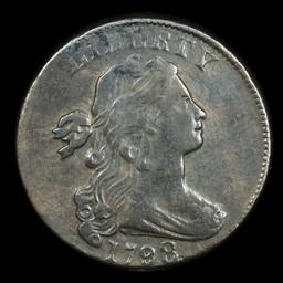 **Auction Highlight** 1798 Draped Bust Large Cent 1c Graded xf+ by USCG (fc)