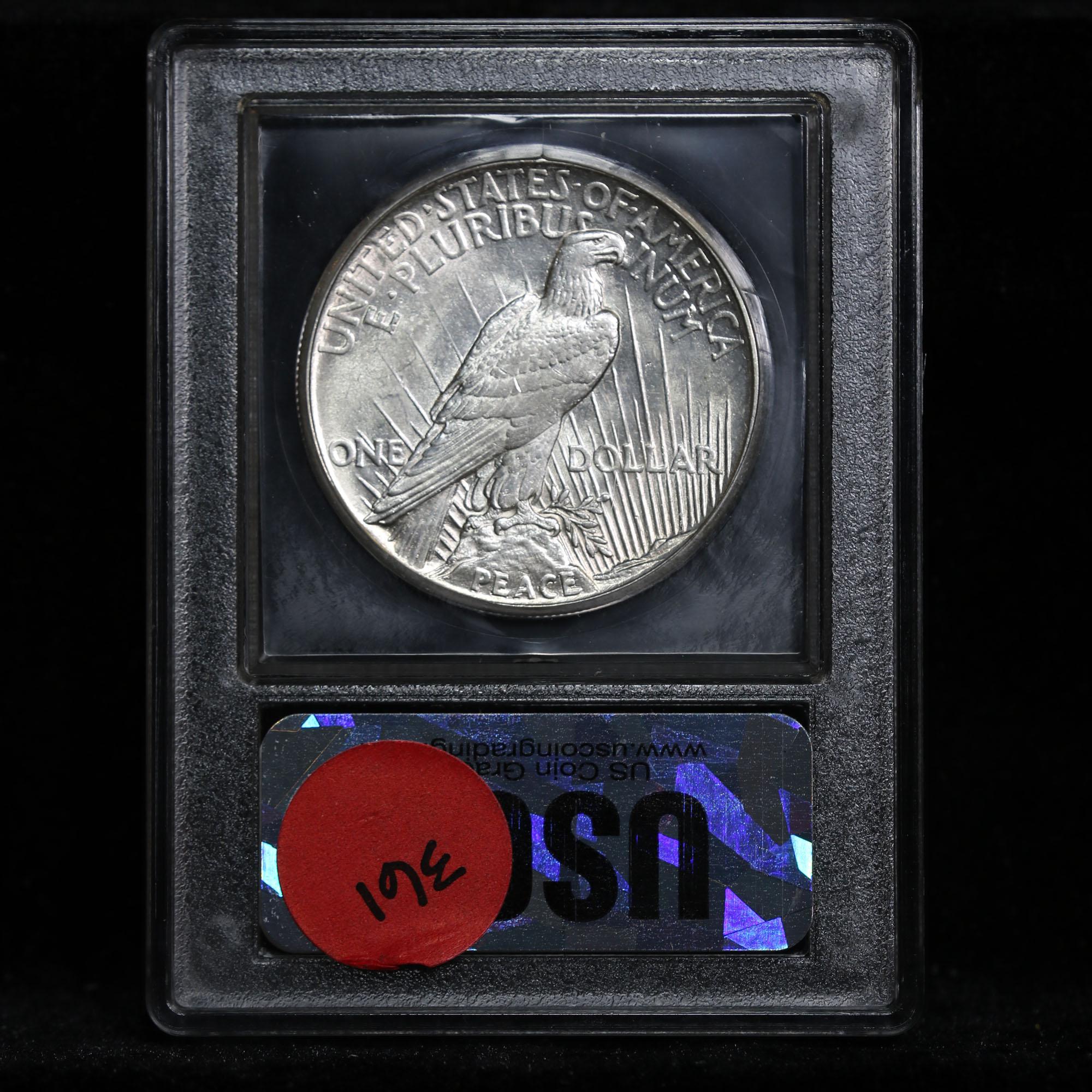 **Auction Highlight** 1921-p Peace Dollar $1 Graded GEM+ Unc by USCG (fc)