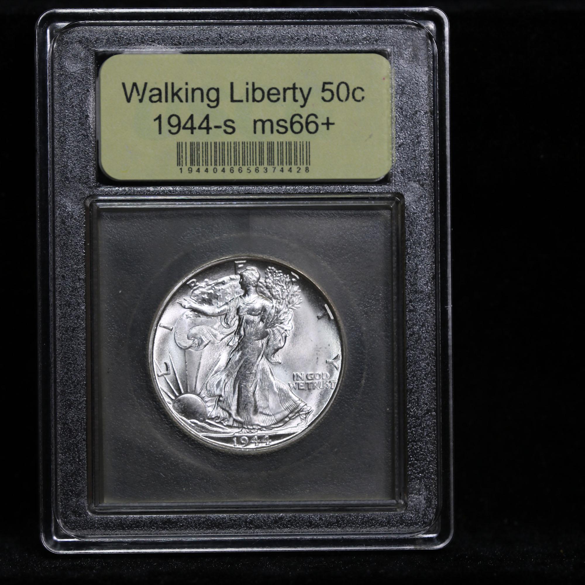 **Auction Highlight** 1944-s Walking Liberty Half Dollar 50c Graded GEM++ Unc by USCG (fc)