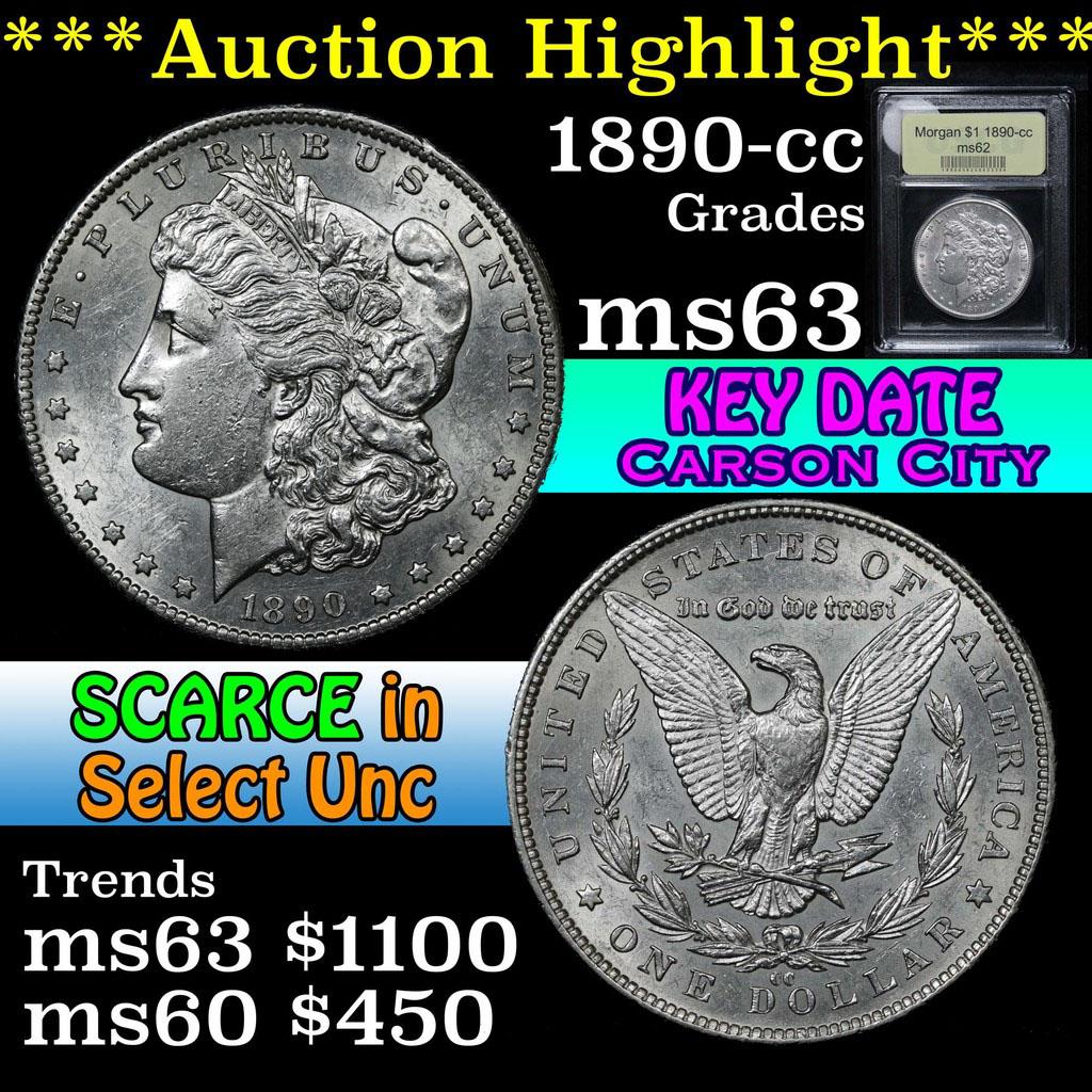 **Auction Highlight** 1890-cc Morgan Dollar $1 Graded Select Unc by USCG (fc)