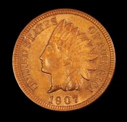 1907 Indian Cent 1c Grades GEM Unc BN