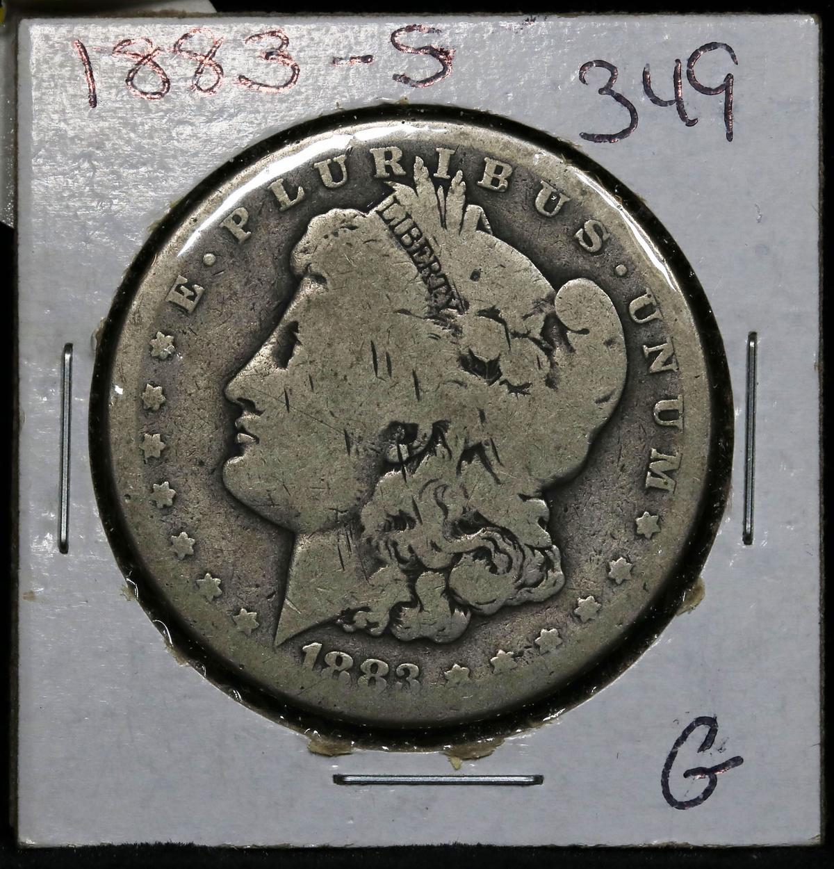 1883-s Morgan Dollar $1 Grades g, good