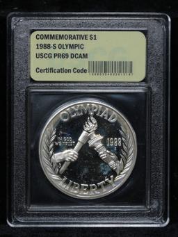 1988-s Olympic Modern Commem Dollar $1 Graded GEM++ Proof Deep Cameo by USCG