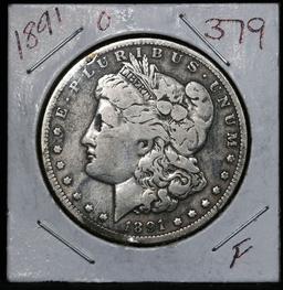 1891-o Morgan Dollar $1 Grades f, fine