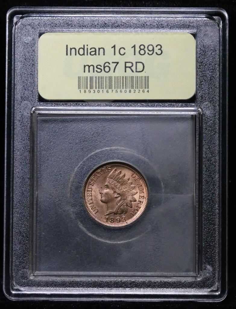 ***Auction Highlight*** 1893 Indian Cent 1c Graded GEM++ Unc RD by USCG (fc)