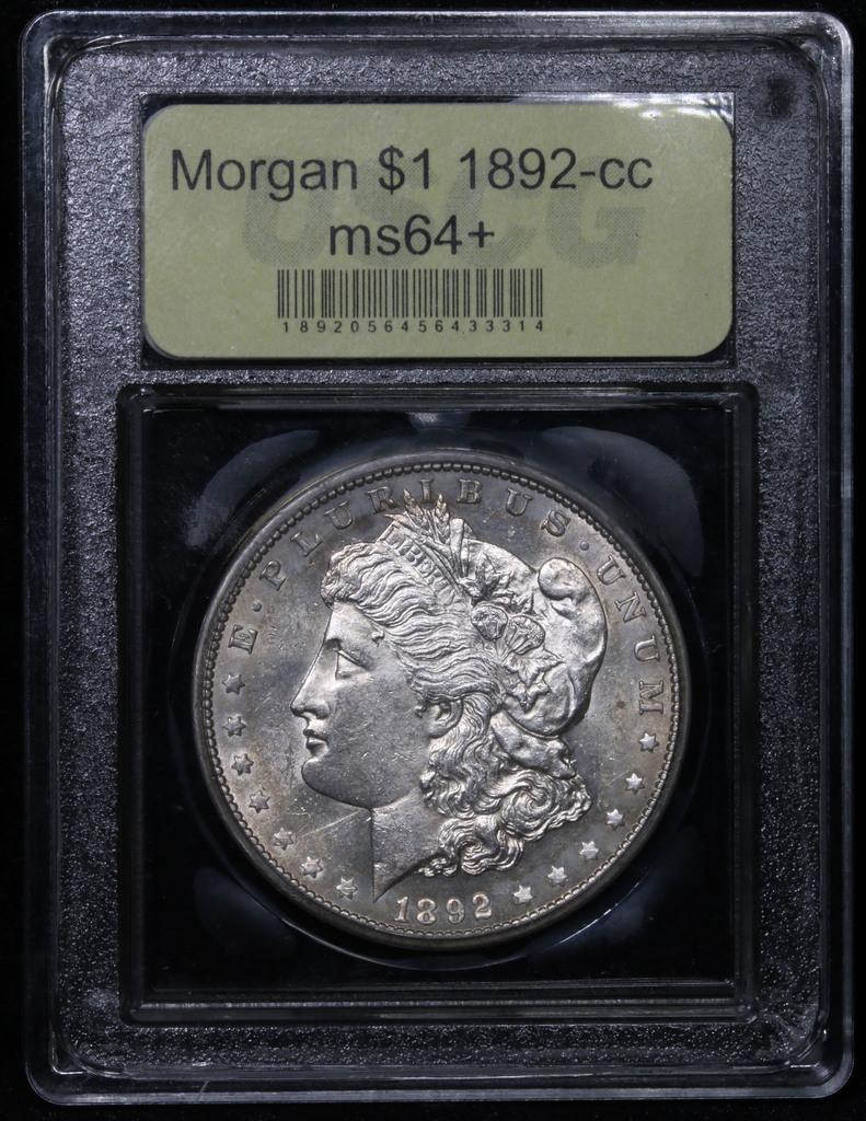 ***Auction Highlight*** 1892-cc Morgan Dollar $1 Graded Choice+ Unc by USCG (fc)