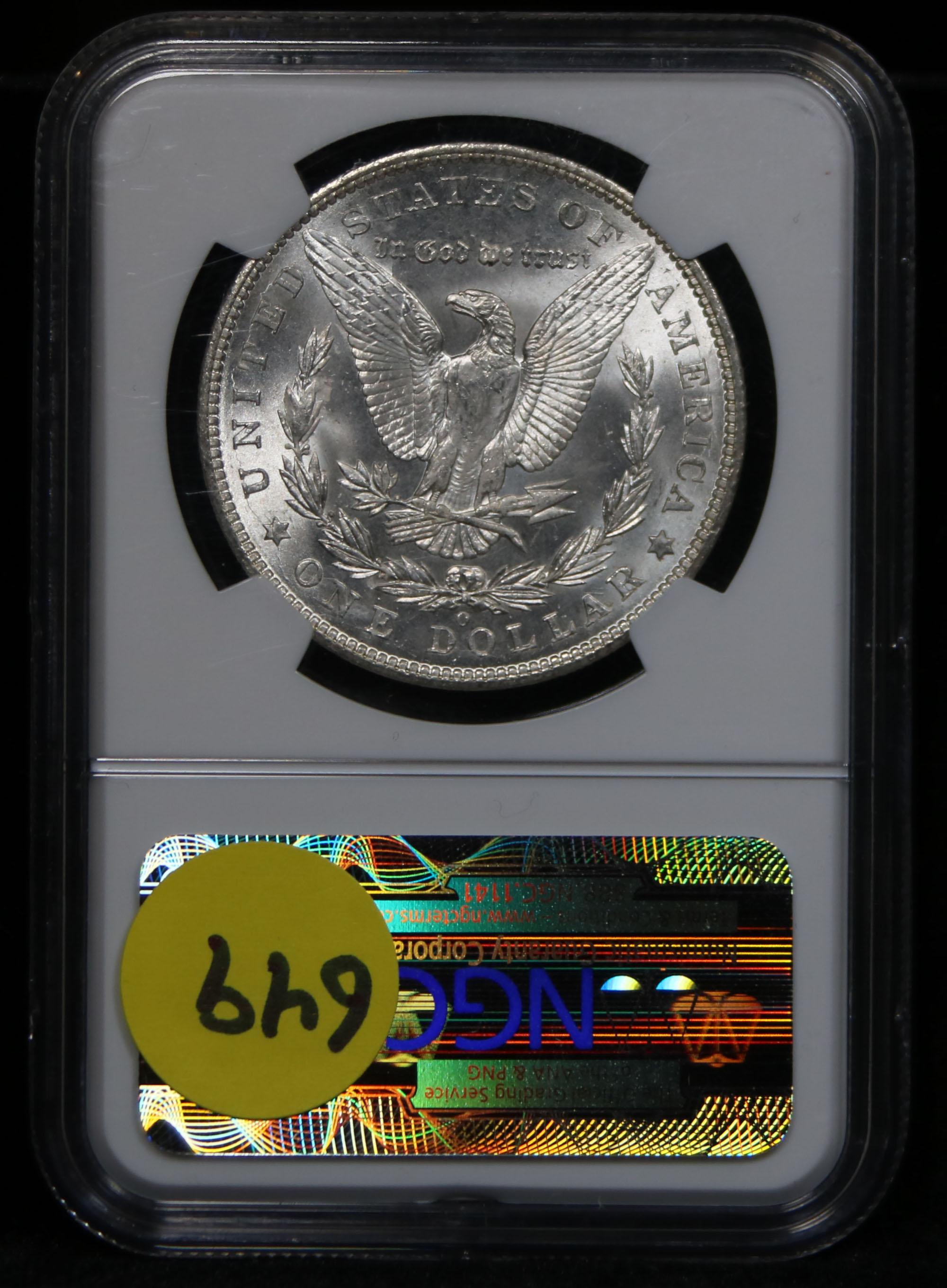 NGC 1904-o Morgan Dollar $1 Graded ms63 by NGC